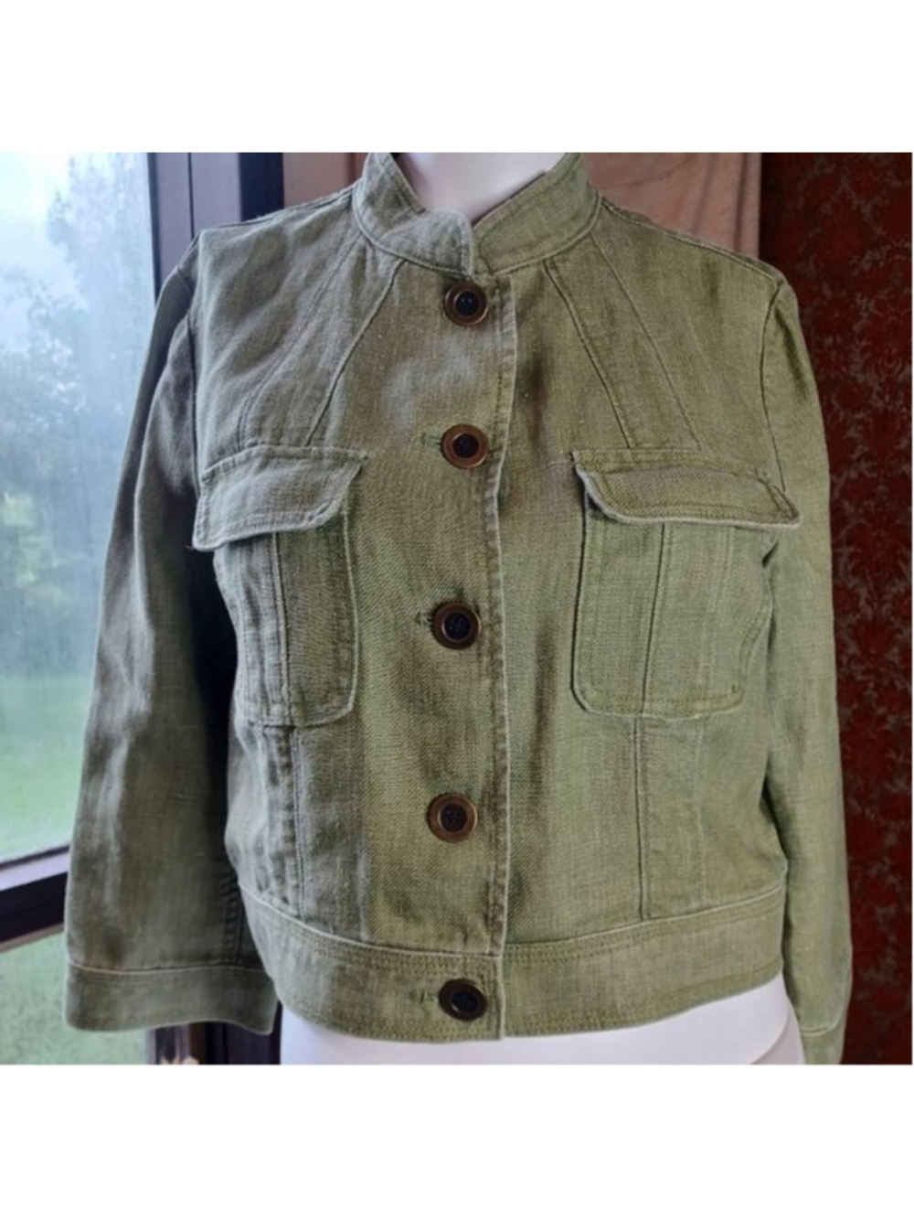 Kenneth Cole reaction linen cotton jacket 10 NWT